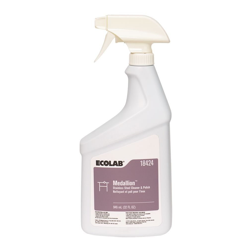 Ecolab® Medallion Stainless Steel Cleaner, 32oz, #00018424